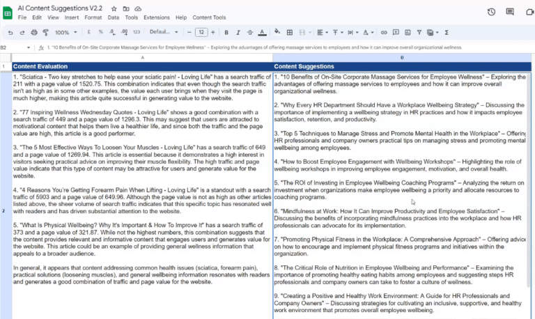 Free GPT Sheets for Marketers